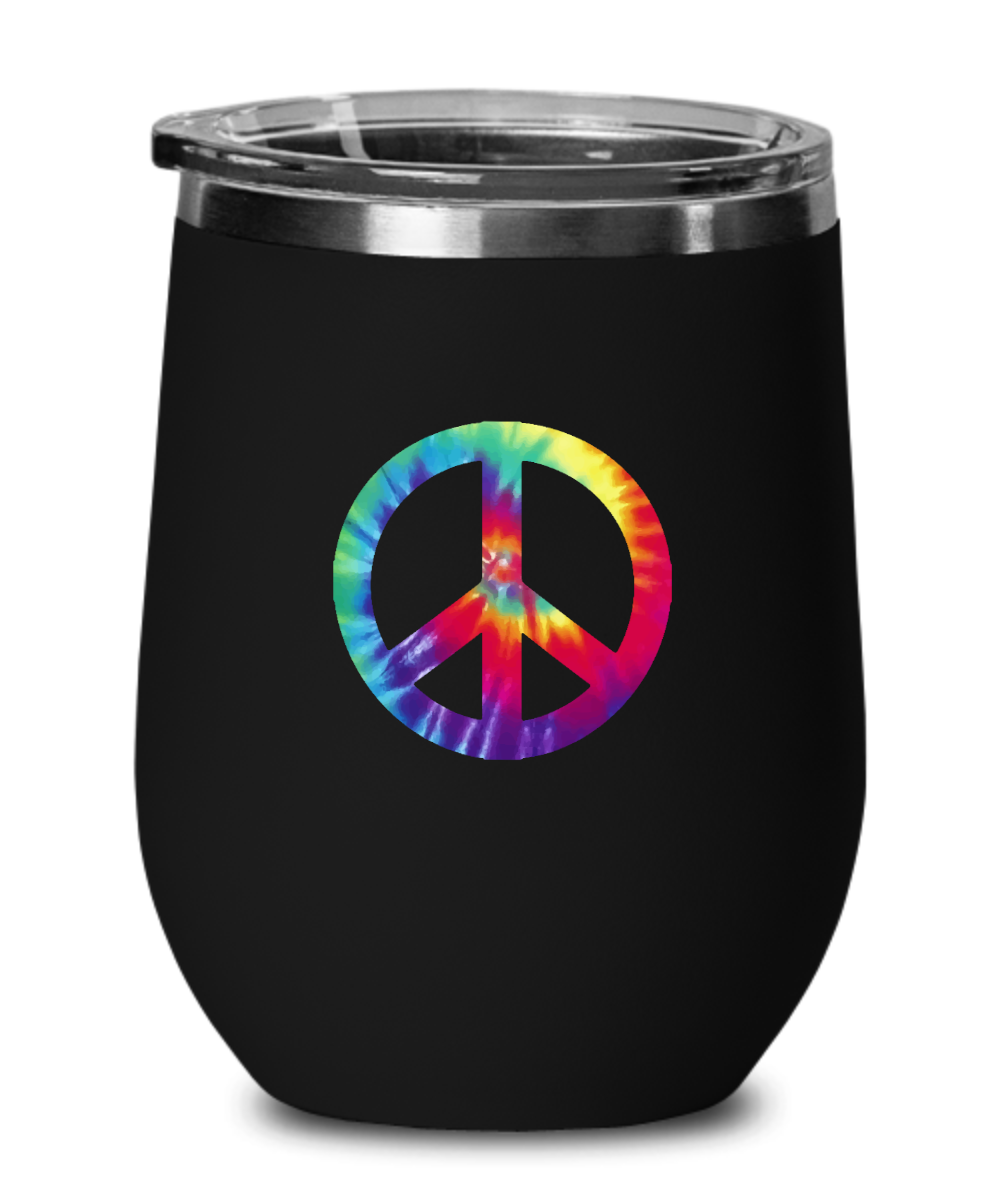 Tie Dye Peace Sign- Tumbler Cup