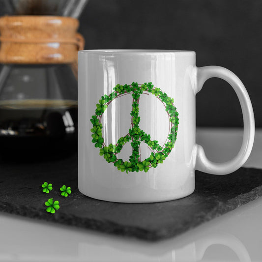 Happy Shamrock Ceramic Mug 11oz Mug Printify 11oz