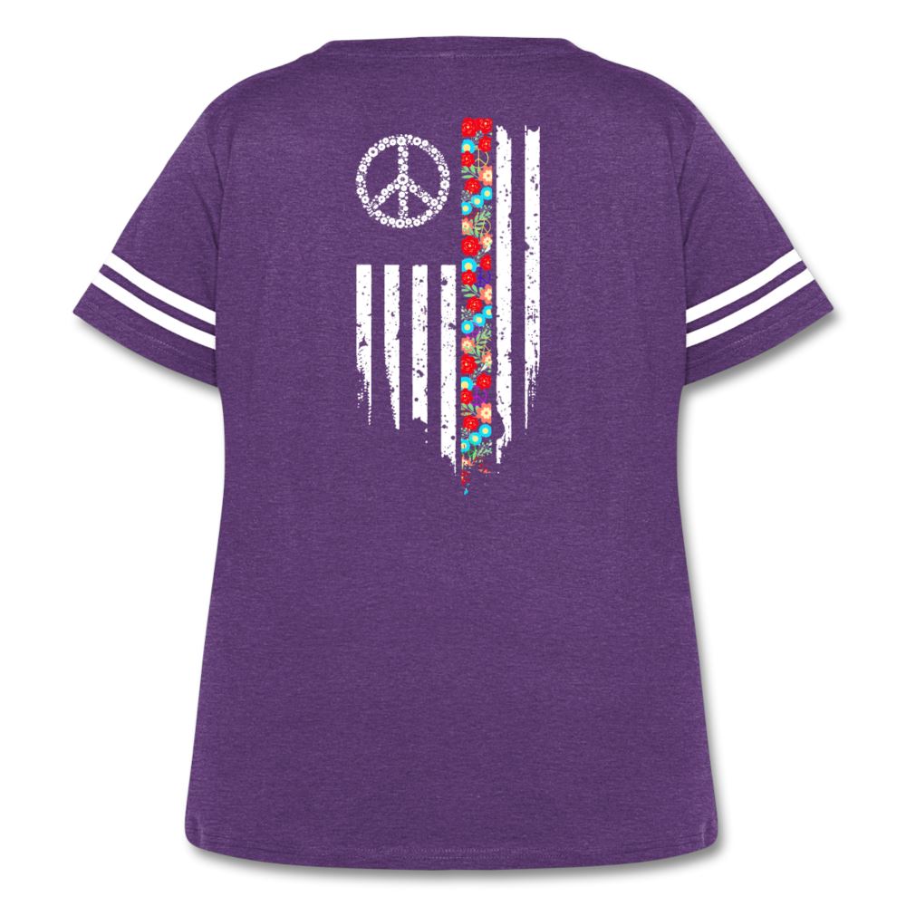 American Peace Women's Curvy Vintage Sport T-Shirt Women's Curvy Vintage Sport T-Shirt | LAT Apparel 3837 SPOD vintage purple 1 (14-16) 