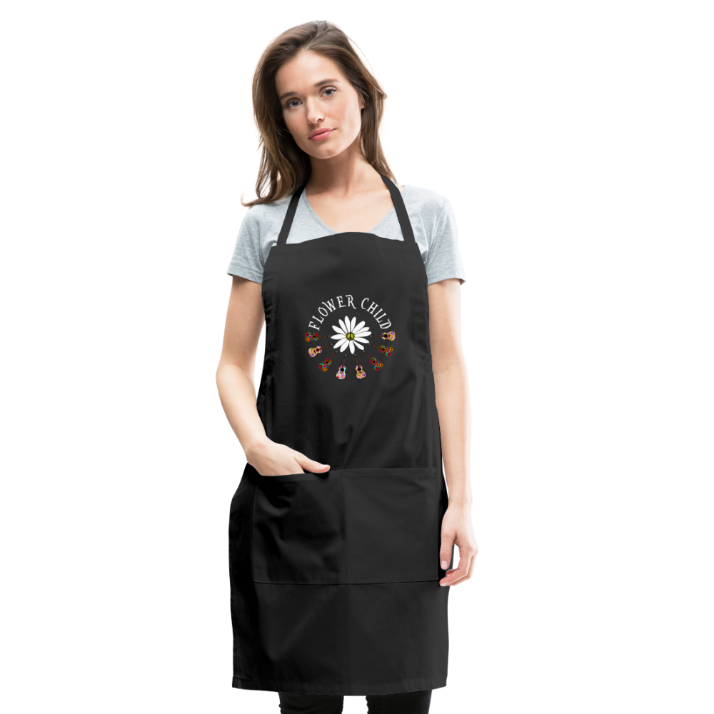 Flower Child - Adjustable Apron - black