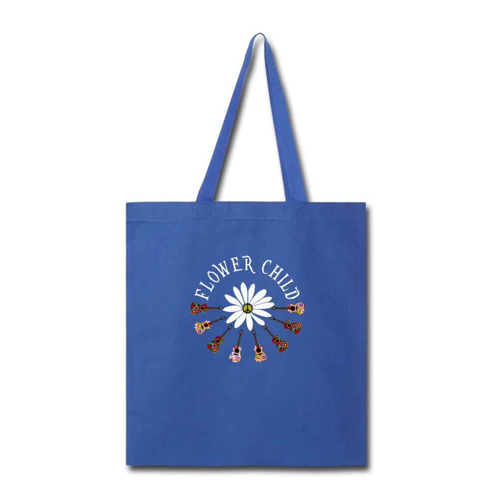Flower Child- Tote Bag - royal blue