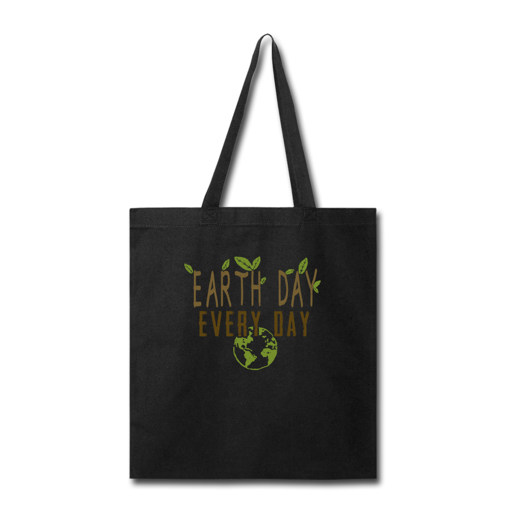 Earthday Every day-Tote Bag - black