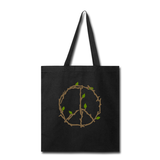 Branches And Leaves- Tote Bag - black