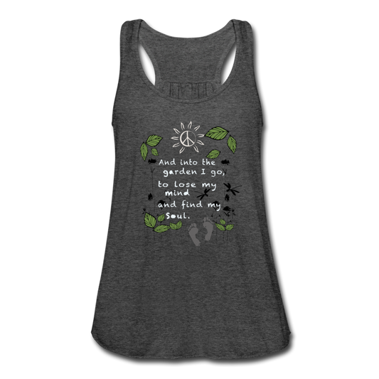 Into The Garden Women's Flowy Tank Top - deep heather