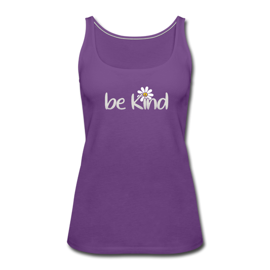 Be Kind Daisy- Women’s Premium Tank Top - purple