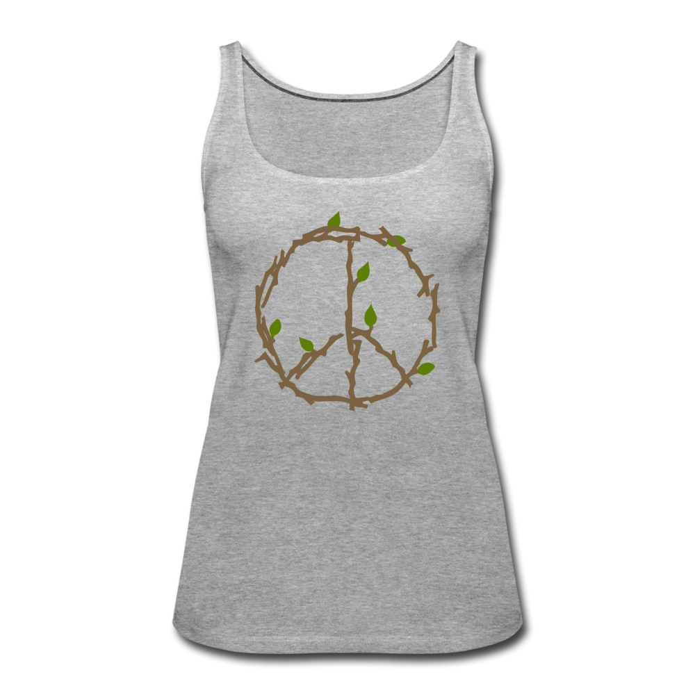 Branches and Leaves- Women’s Premium Tank Top - heather gray
