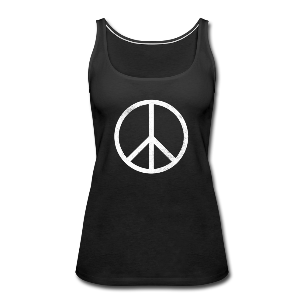 Peace Sign- Women’s Premium Tank Top - black