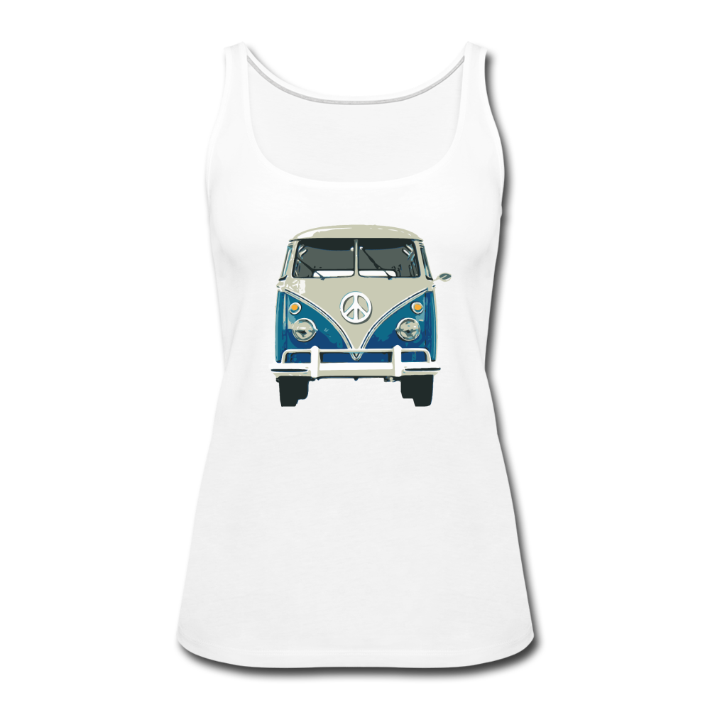 Hippie Van- Women’s Premium Tank Top - white