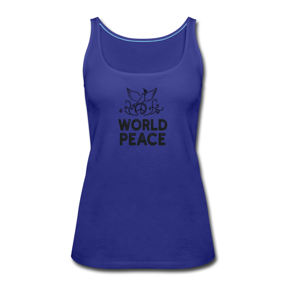 World Peace- Women’s Premium Tank Top - royal blue