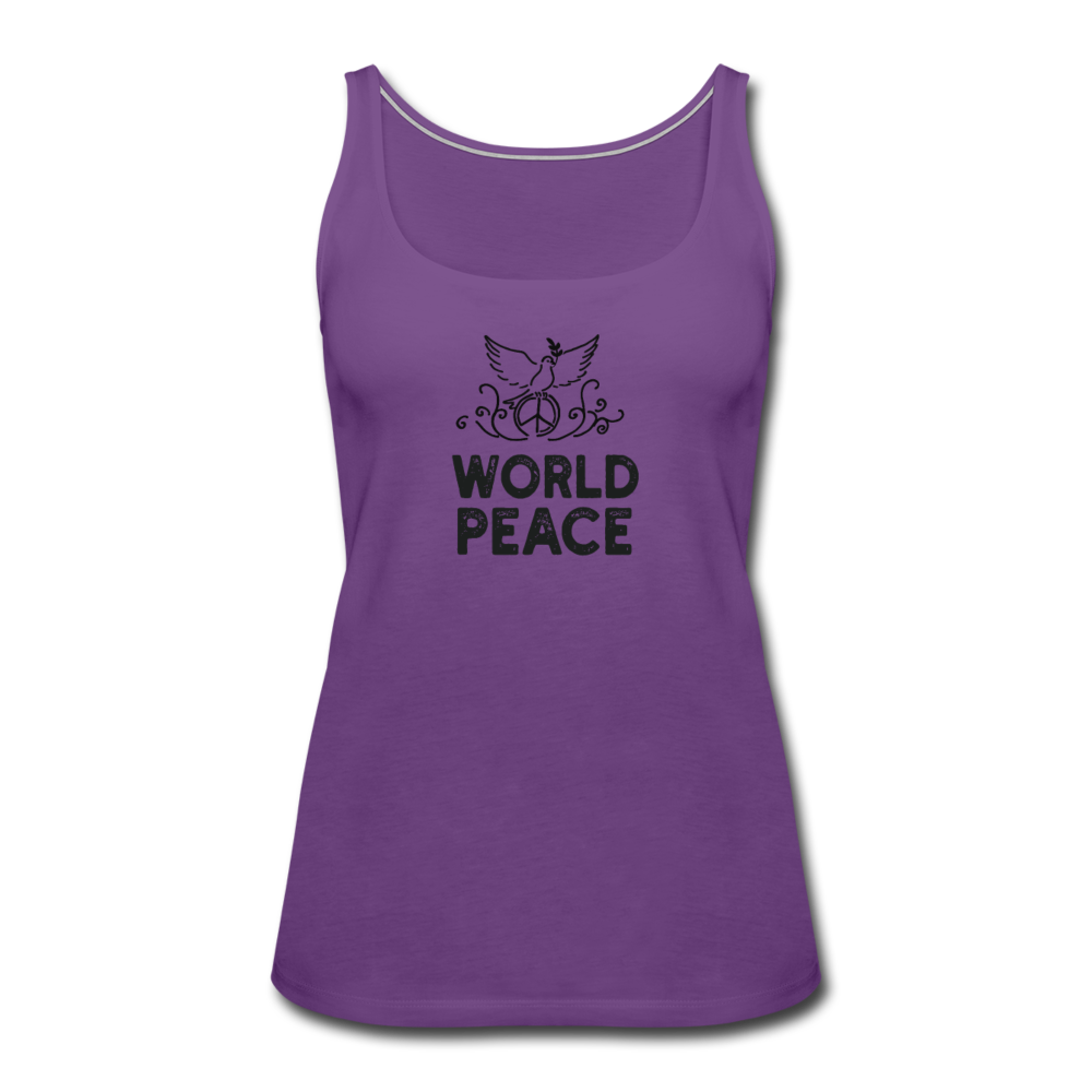 World Peace- Women’s Premium Tank Top - purple