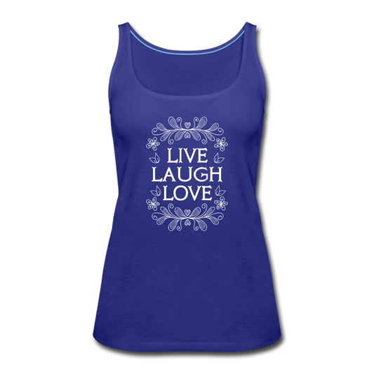 Live- Laugh- Love- Women’s Premium Tank Top - royal blue