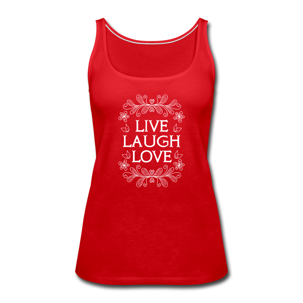 Live- Laugh- Love- Women’s Premium Tank Top - red