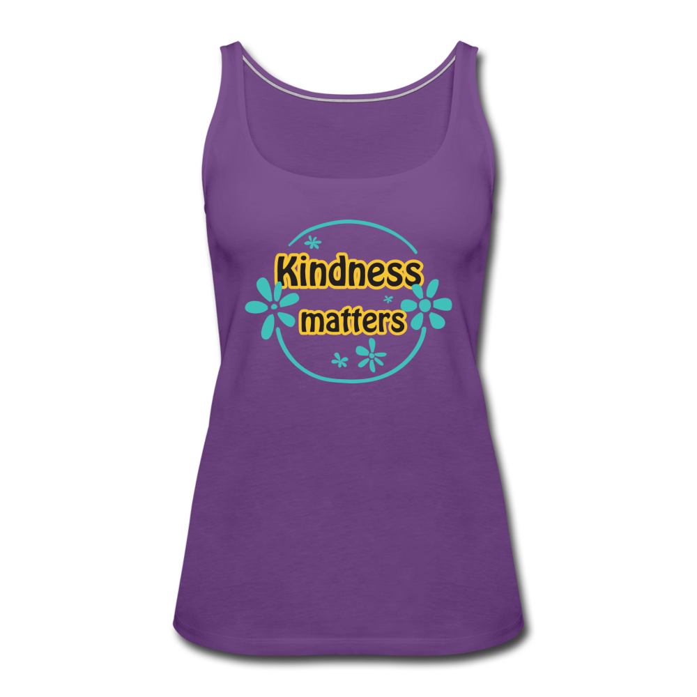 Kindness Matters- Women’s Premium Tank Top - purple