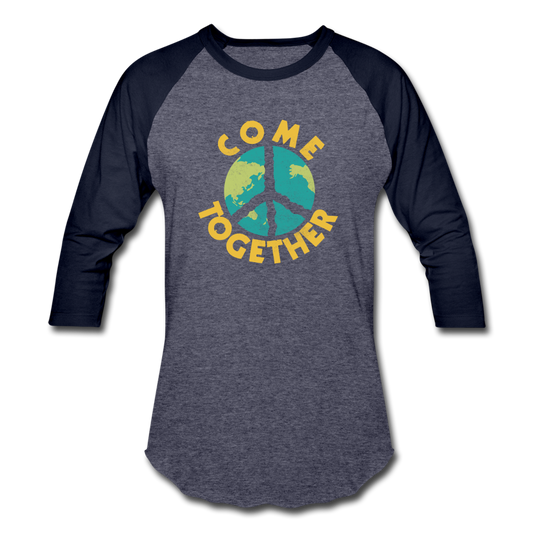 Come Together- Baseball T-Shirt - heather blue/navy