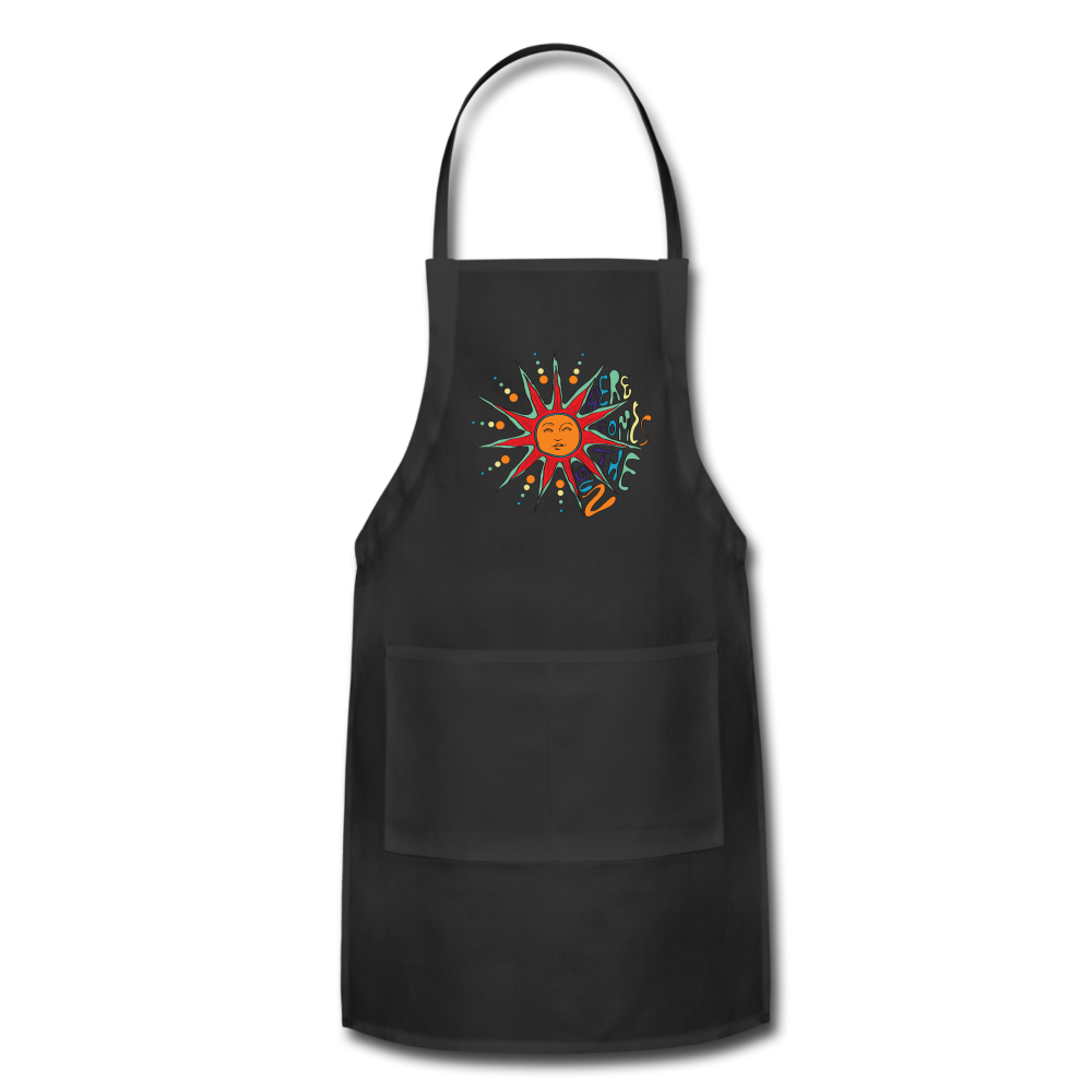 Here Comes The Sun- Adjustable Apron - black