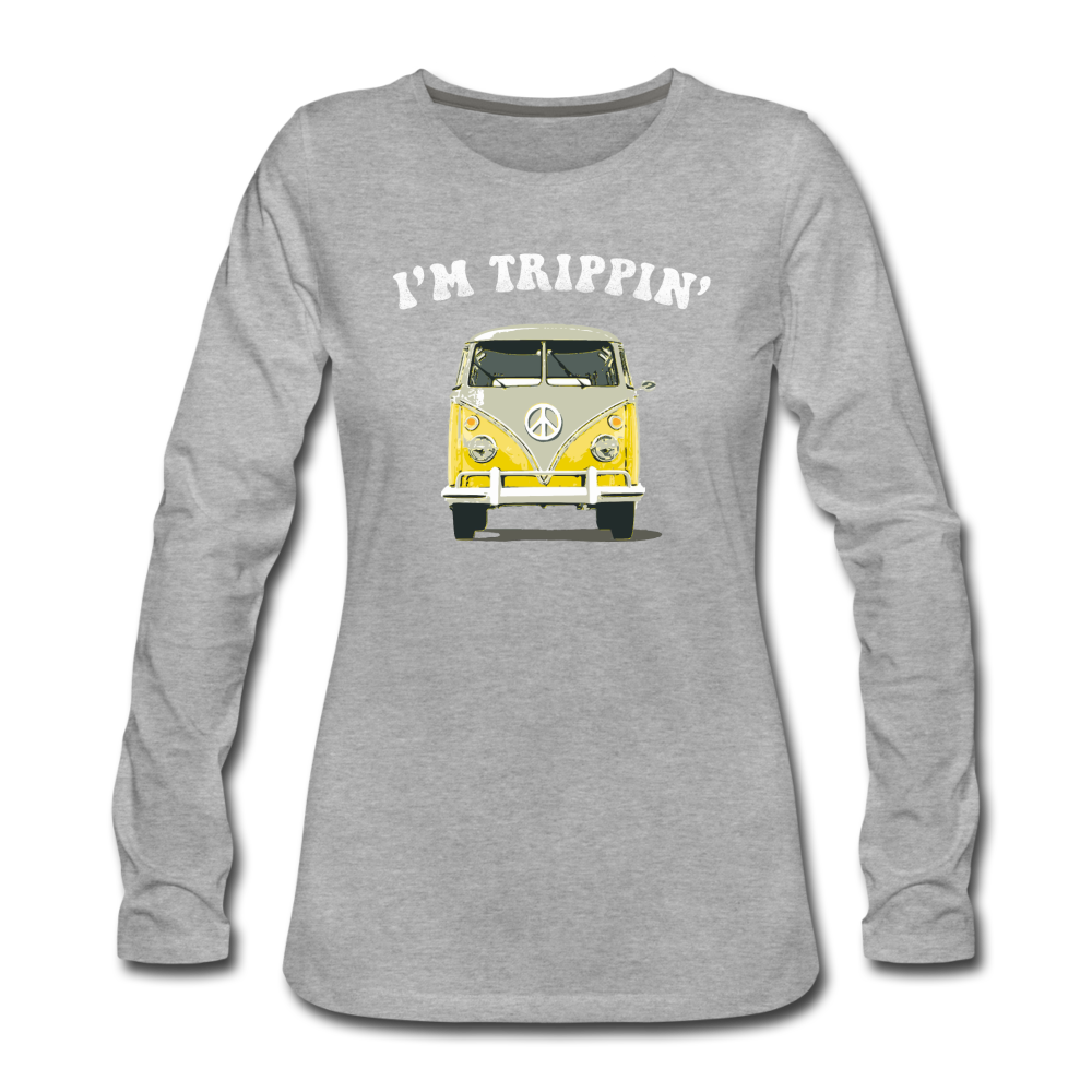 Hippie Van- Women's Premium Long Sleeve T-Shirt - heather gray