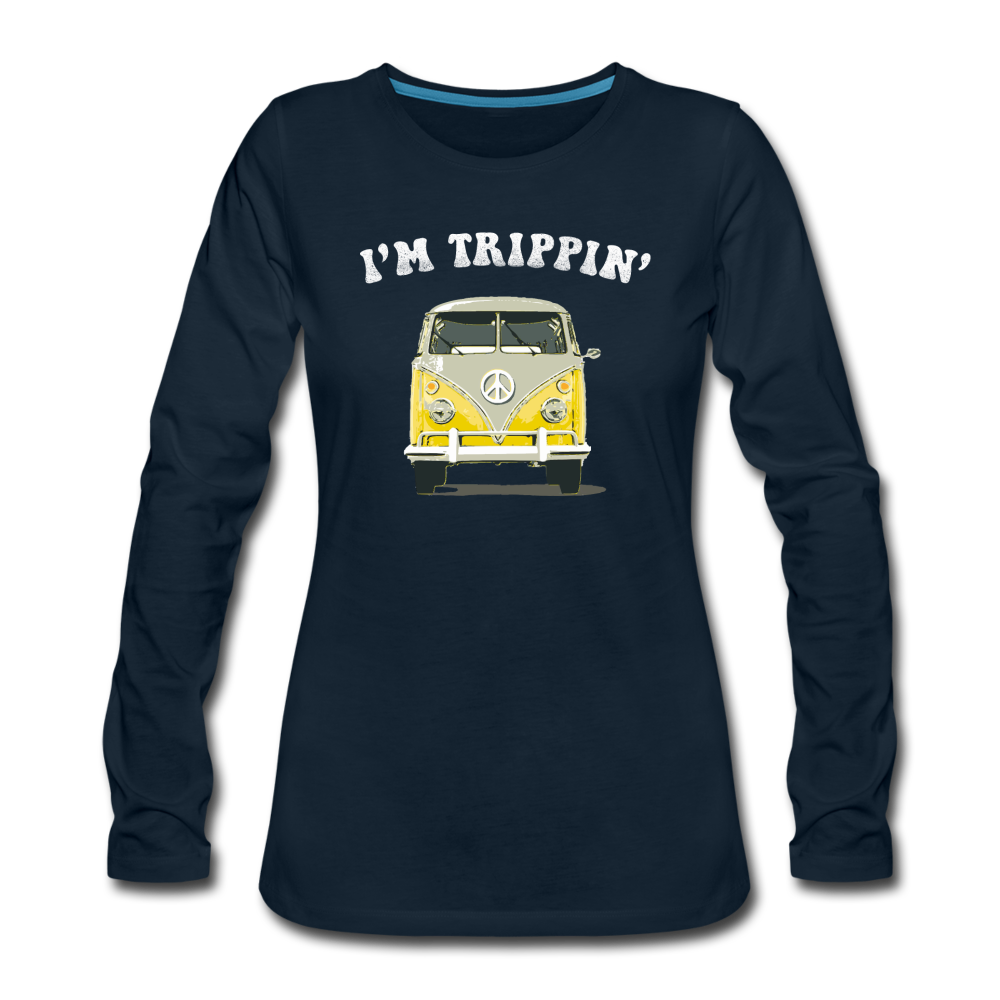 Hippie Van- Women's Premium Long Sleeve T-Shirt - deep navy
