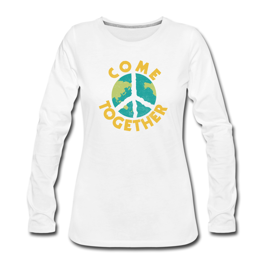 Come Together- Women's Premium Long Sleeve T-Shirt - white