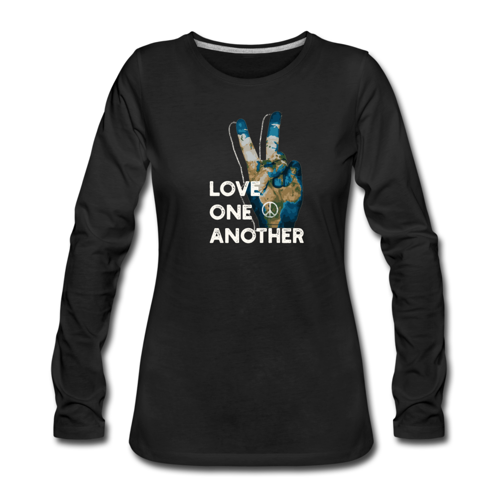 Love One Another- Women's Premium Long Sleeve T-Shirt - black