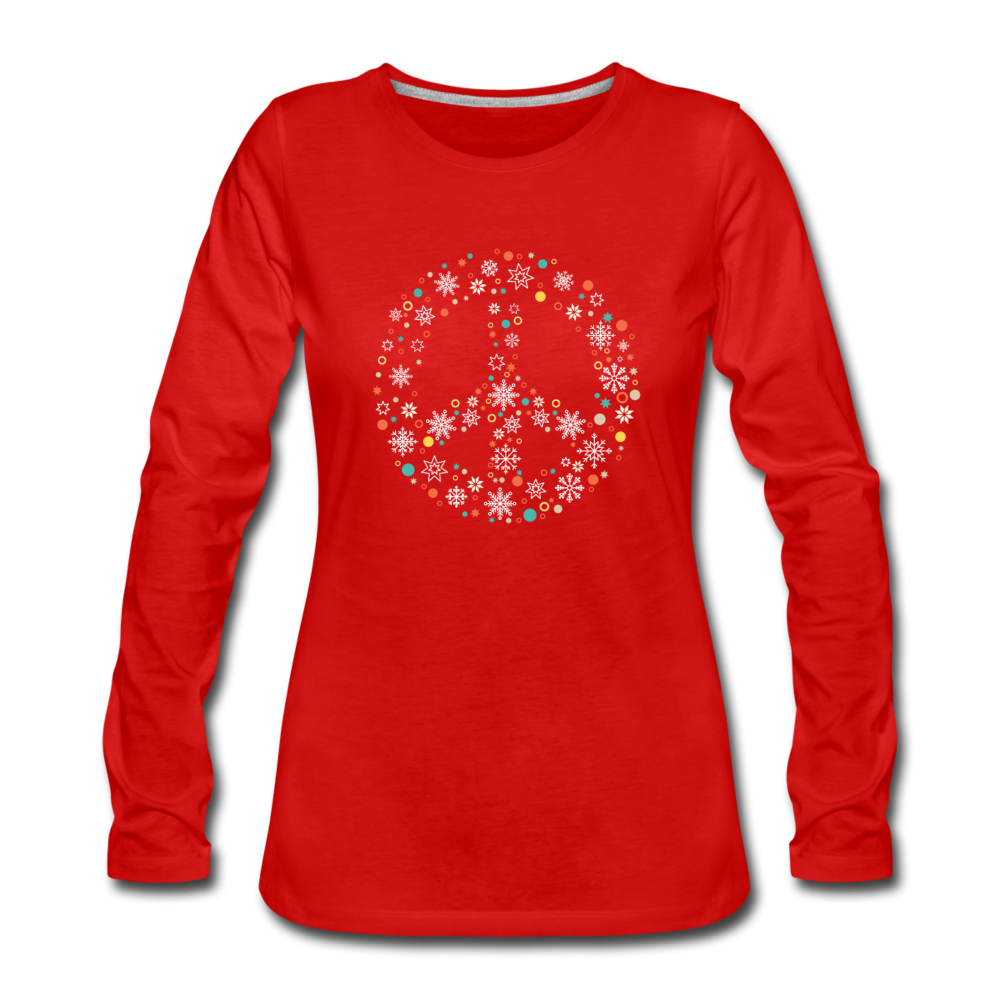 Peace Sign- Xmas - red