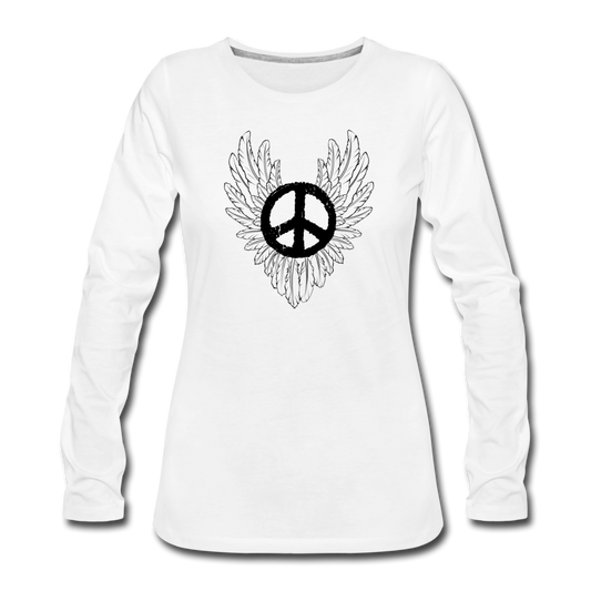 Peace Sign Wings - white