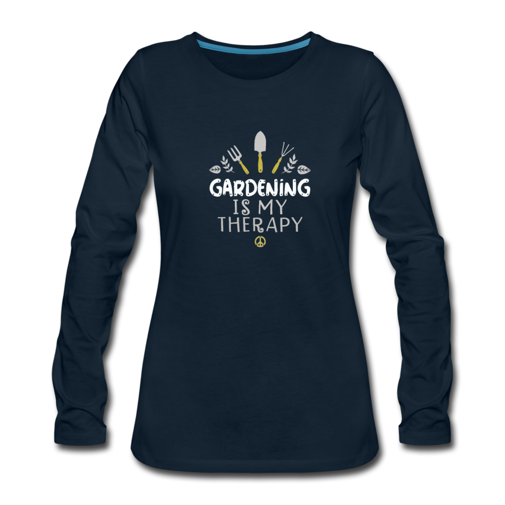 Gardening is My Therapy - deep navy