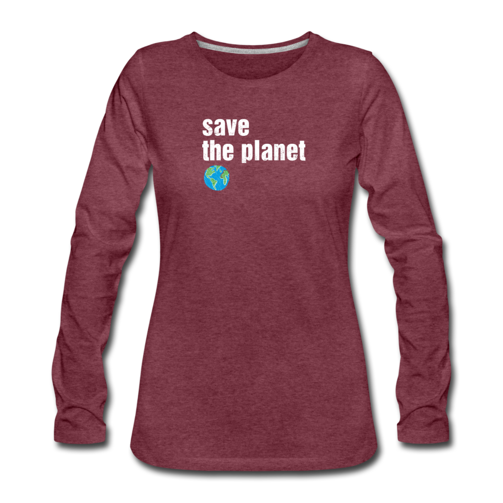 Save The Planet - heather burgundy