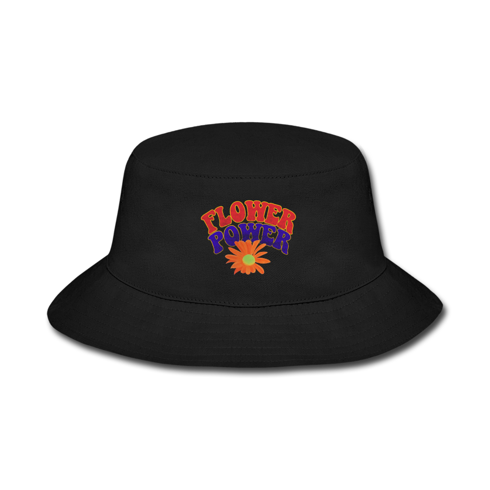 Flower Power Bucket Hat - black