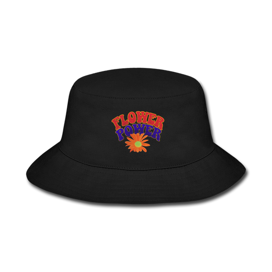 Flower Power Bucket Hat - black