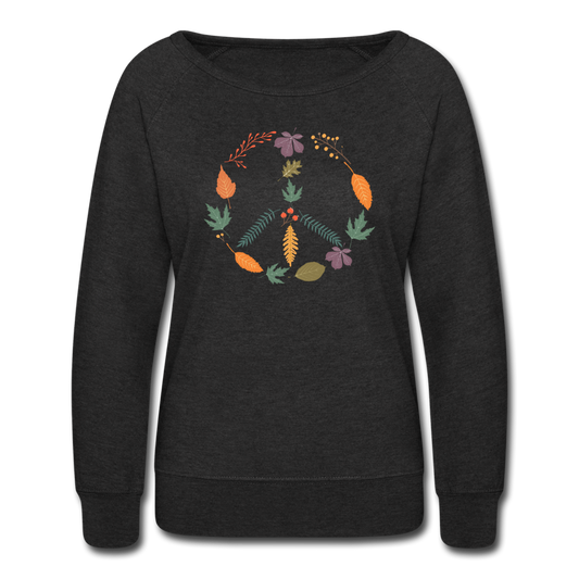 Fall Peace Sign - heather black