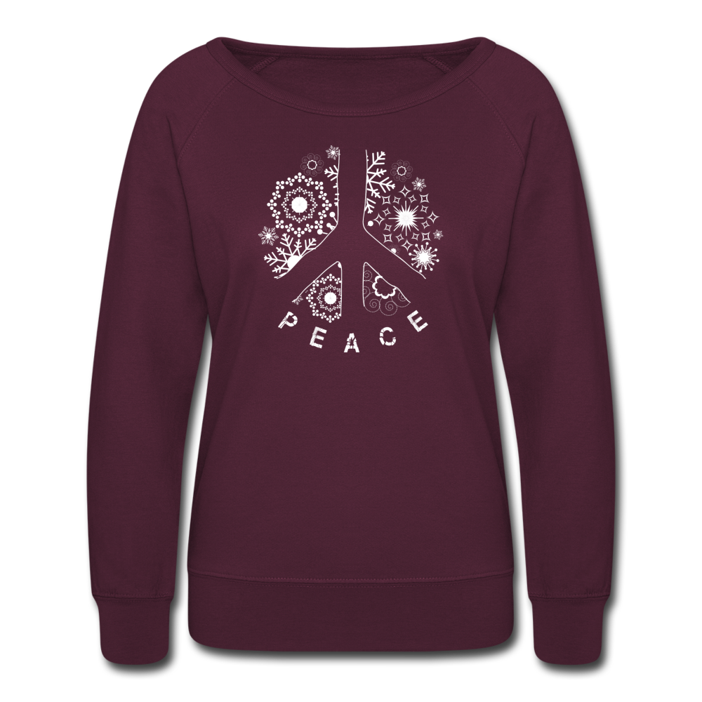 Holiday Peace Sign - plum