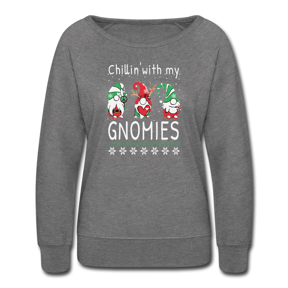 Chillin with my Gnomies- Women’s Crewneck Sweatshirt - heather gray