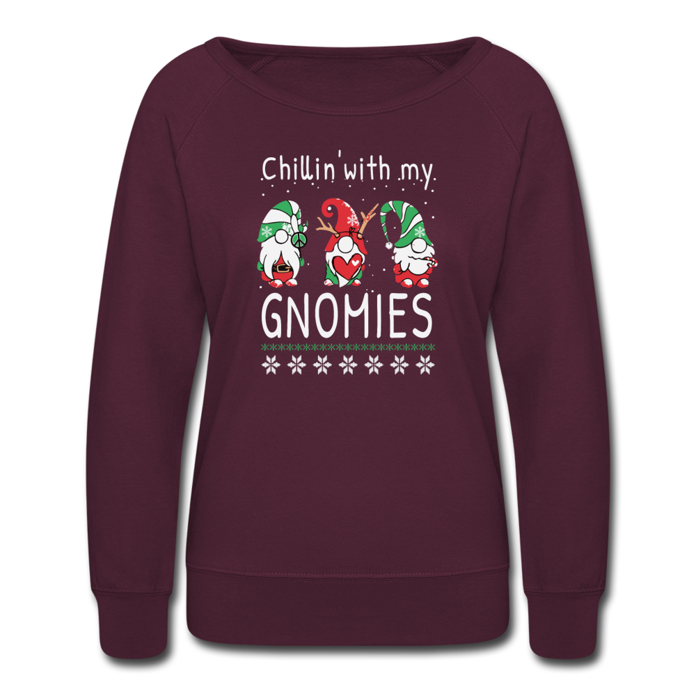 Chillin with my Gnomies- Women’s Crewneck Sweatshirt - plum
