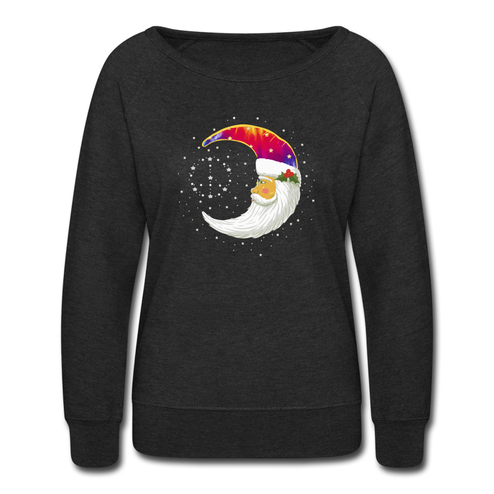 Moon Peace Sign- Sweatshirt - heather black