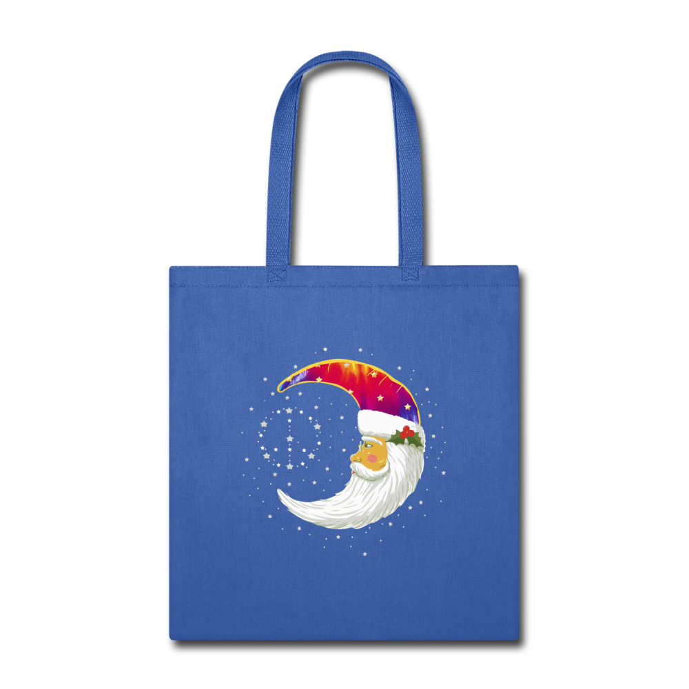 Moon Peace Sign- Tote Bag - royal blue