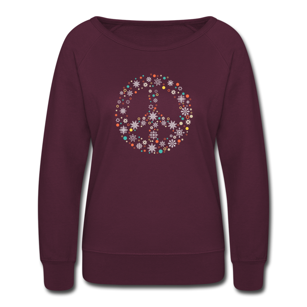 Holiday Peace Sign- Sweatshirt - plum