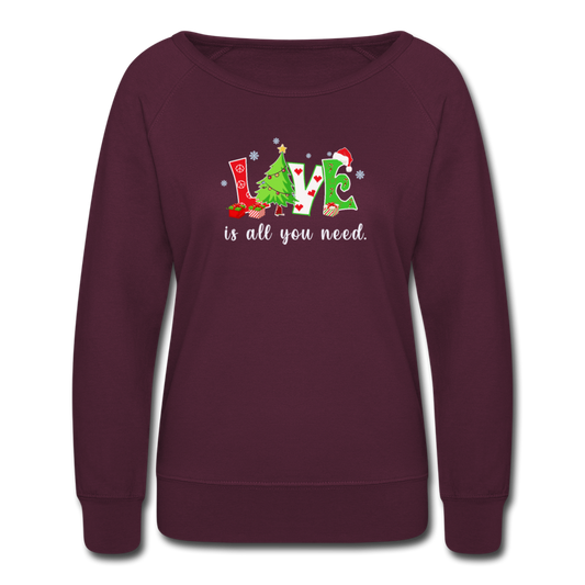 Love is all you need- Sweatshirt - plum