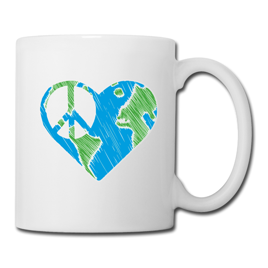 I Heart Peace Coffee/Tea Mug - white