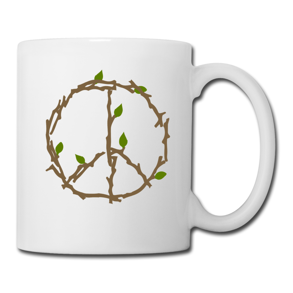 Branches And Leaves Coffee/Tea Mug - white