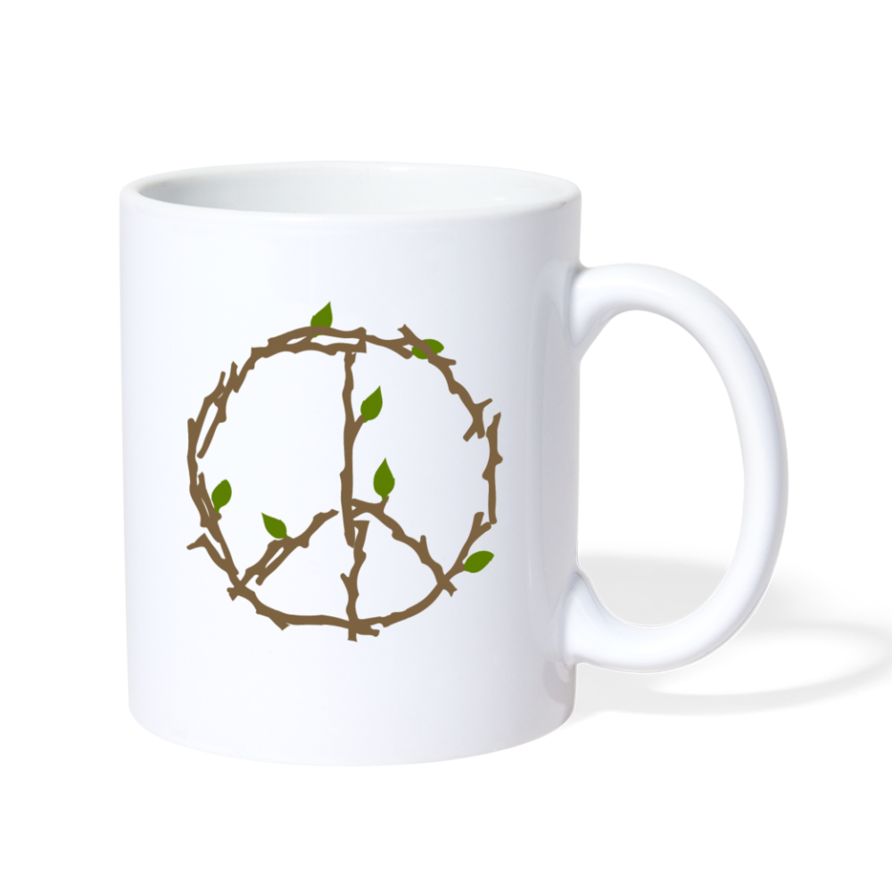 Branches And Leaves Coffee/Tea Mug - white