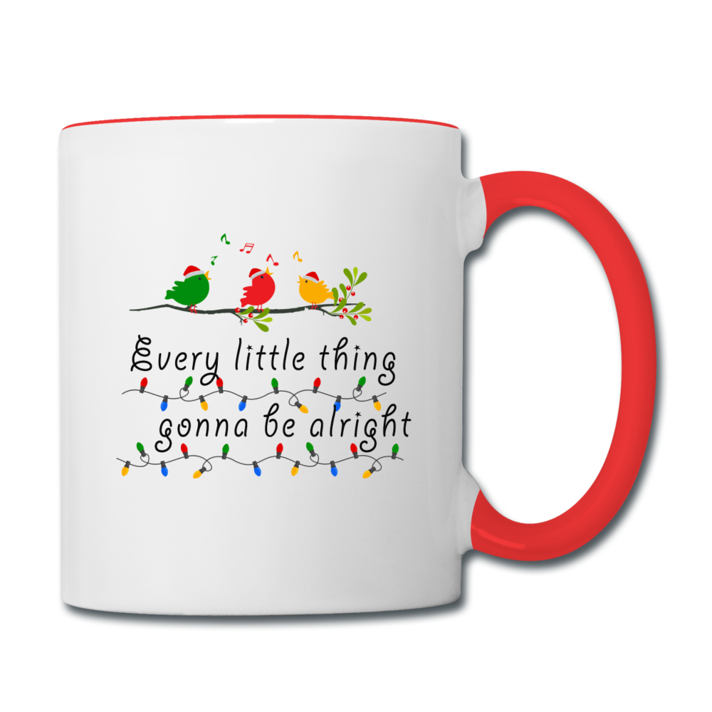 Little Birds - Contrast Coffee Mug - white/red