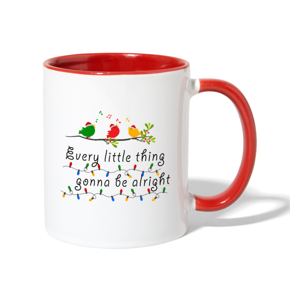 Little Birds - Contrast Coffee Mug - white/red