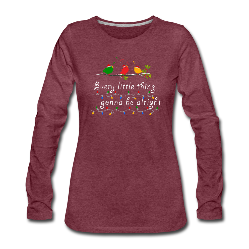 Little Birds Holiday Theme - heather burgundy