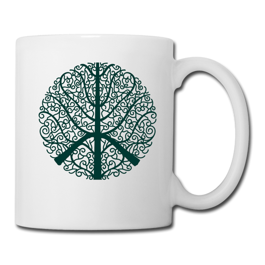 Peace Sign Leave - Coffee/Tea Mug - white