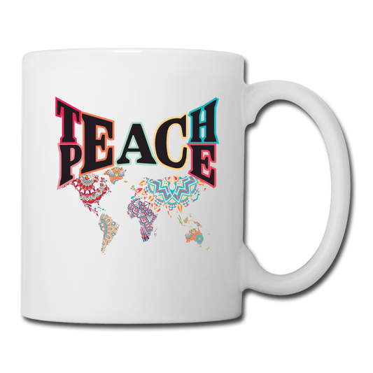 Teach Peace - Coffee/Tea Mug - white