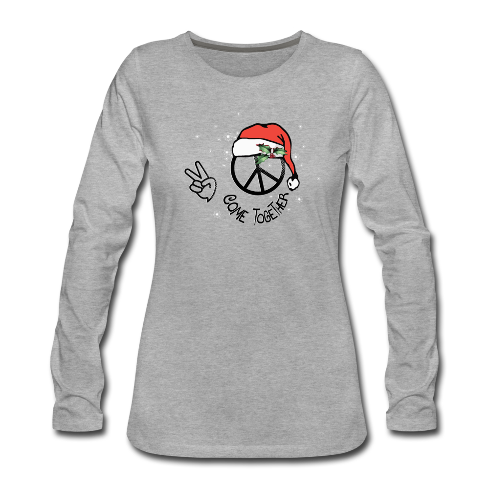 Santa Claus Women's Premium Long Sleeve T-Shirt - heather gray