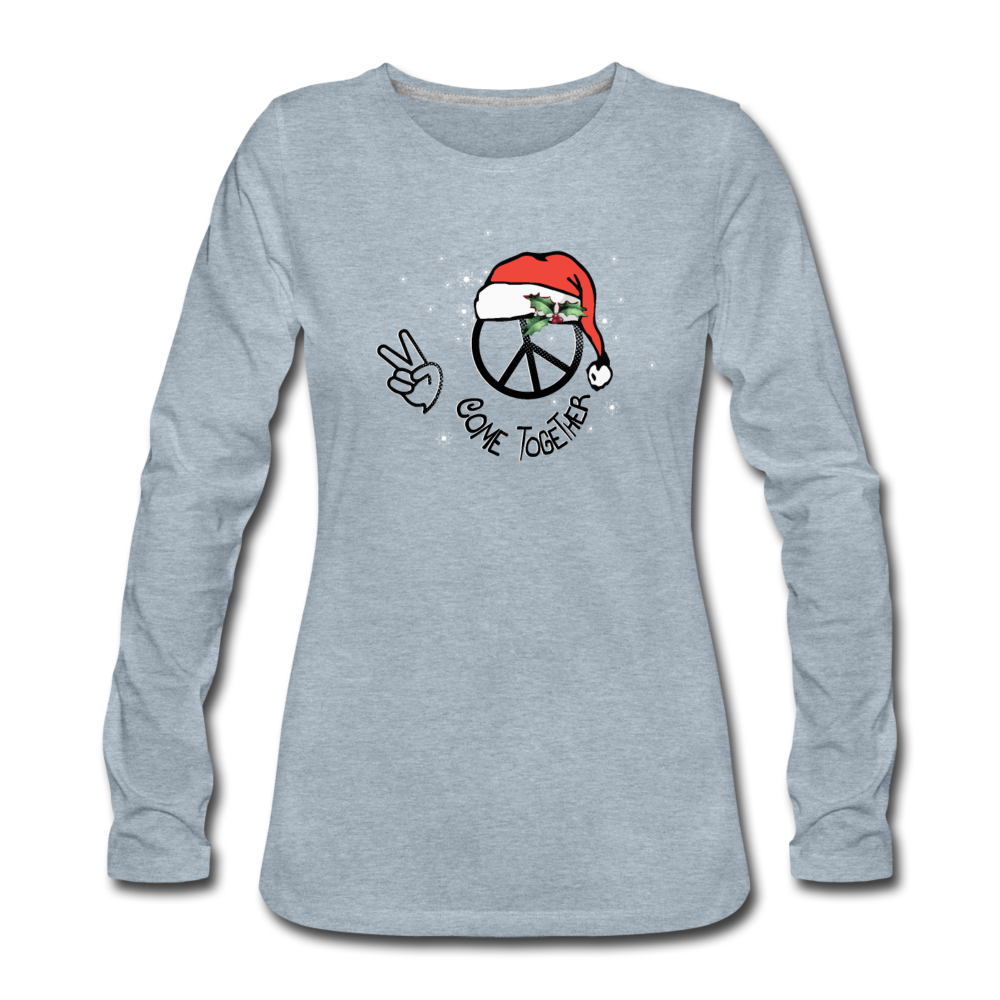 Santa Claus Women's Premium Long Sleeve T-Shirt - heather ice blue