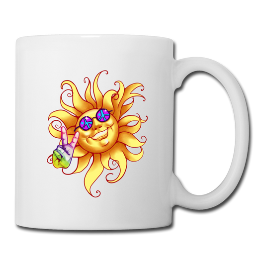 Sun Peace Out Coffee/Tea Mug - white