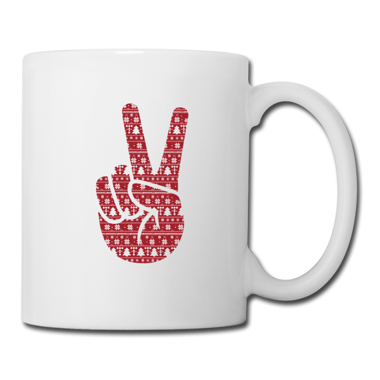 Peace Hand Coffee/Tea Mug - white