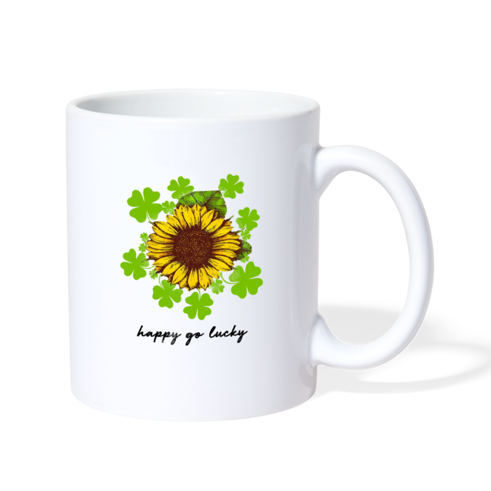 Happy go Lucky Coffee/Tea Mug - white